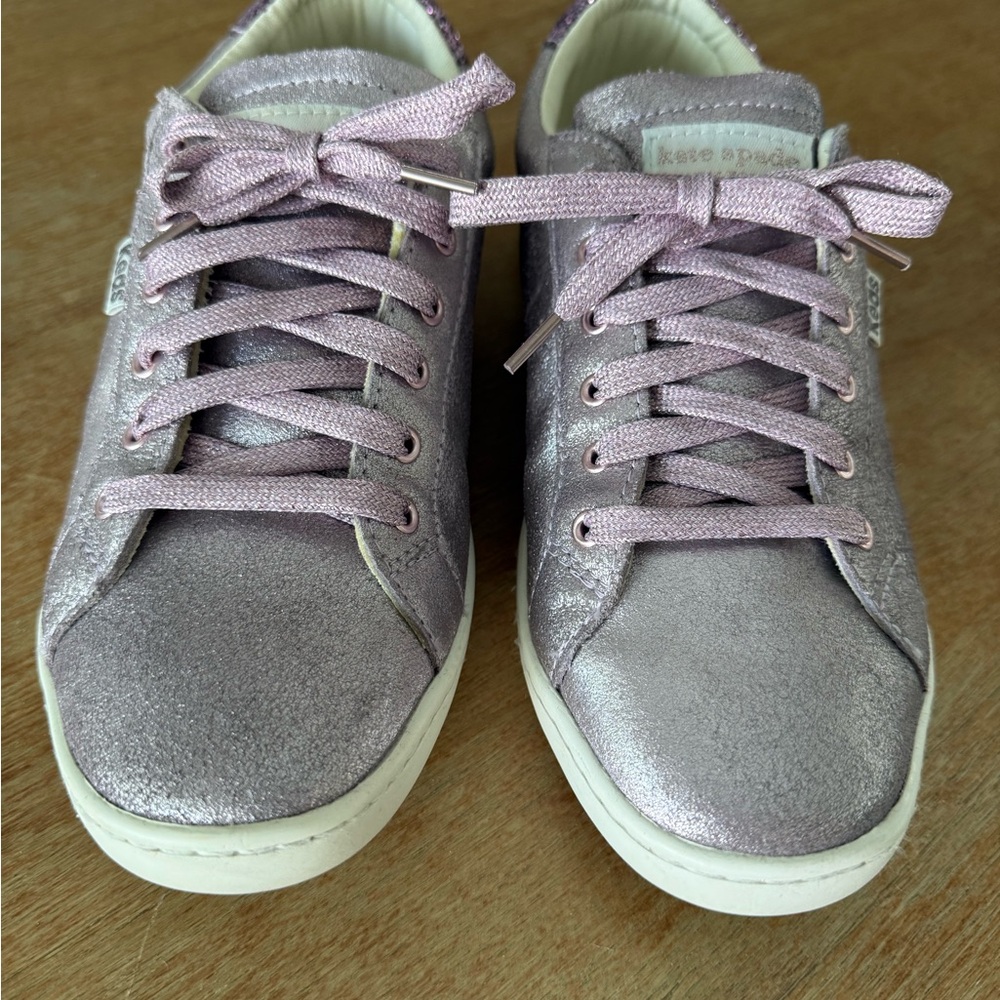 KEDS x KATE SPADE ACE GLITTER METALLIC PURPLE WMEN'S SNEAKERS WH60473 SIZE 7.5